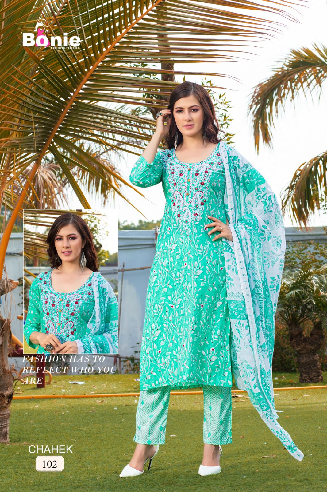 Chahek By Bonie 101 To 106 Readymade Salwar Suits Catalog
